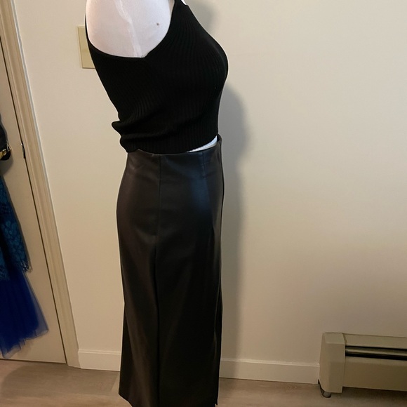 Zara faux leather high waisted pencil skirt NWOT - Picture 4 of 11